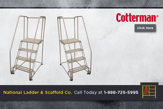 Rolling Stainless Steel Ladder
